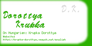 dorottya krupka business card